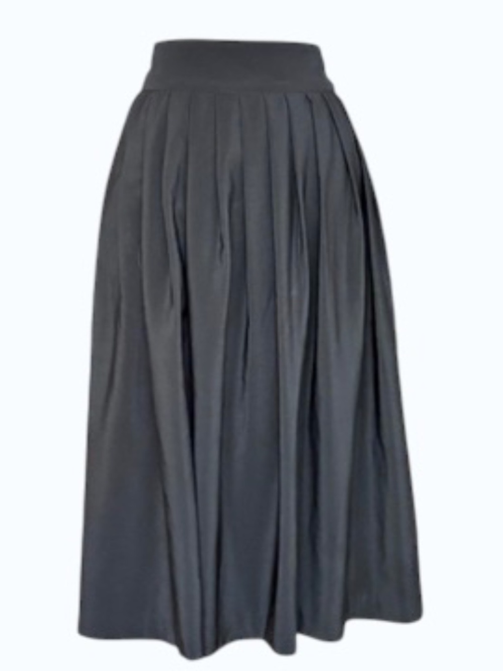 skirt CALVIN KLEIN black gathered full M/L pockets! light lining silky poly